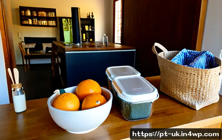 Home 17 일회용품 대체 솔루션에 대한 지속 가능한 접근 - Photorealistic bright Portuguese family kitchen in Lisbon, a clear side-by-side sustainable swap: re...